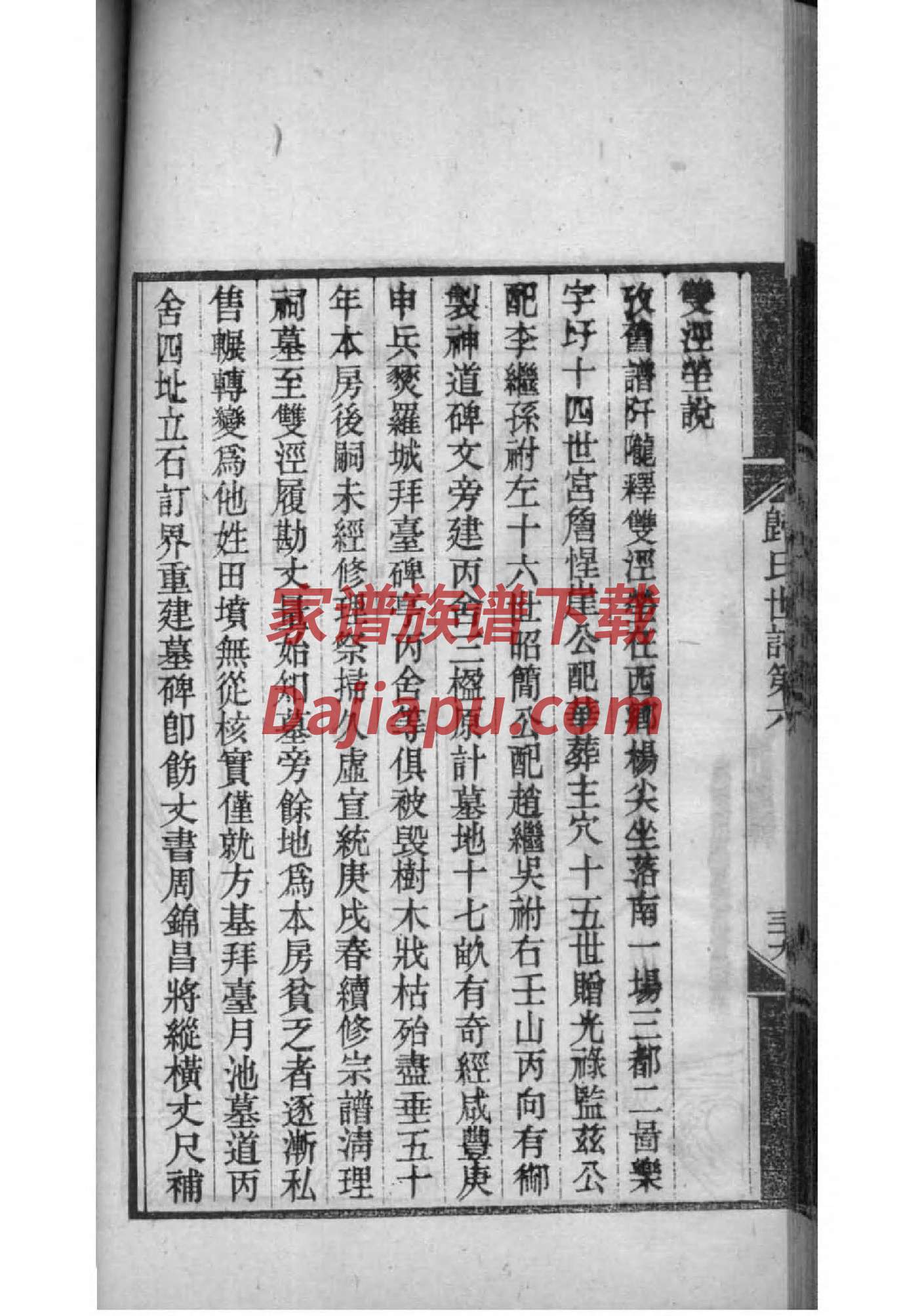 乔家家谱排名