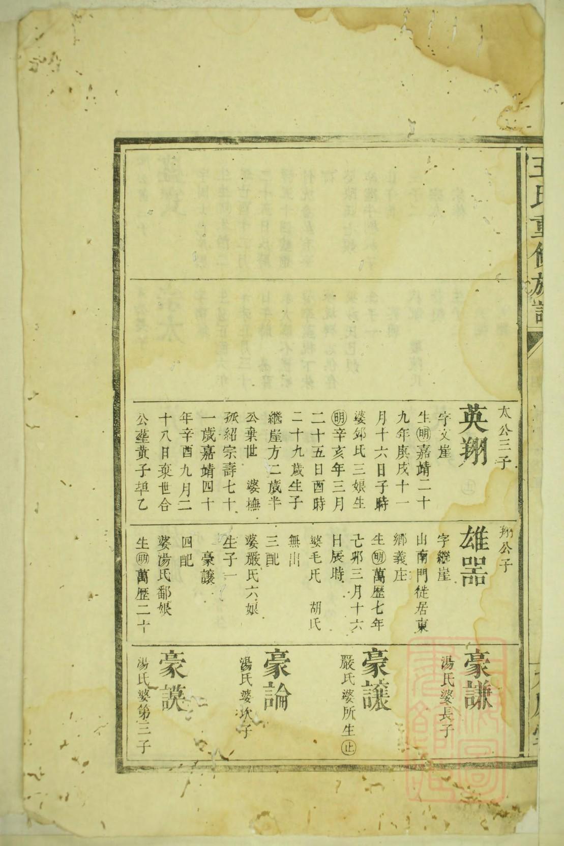 喻氏宗祠对联