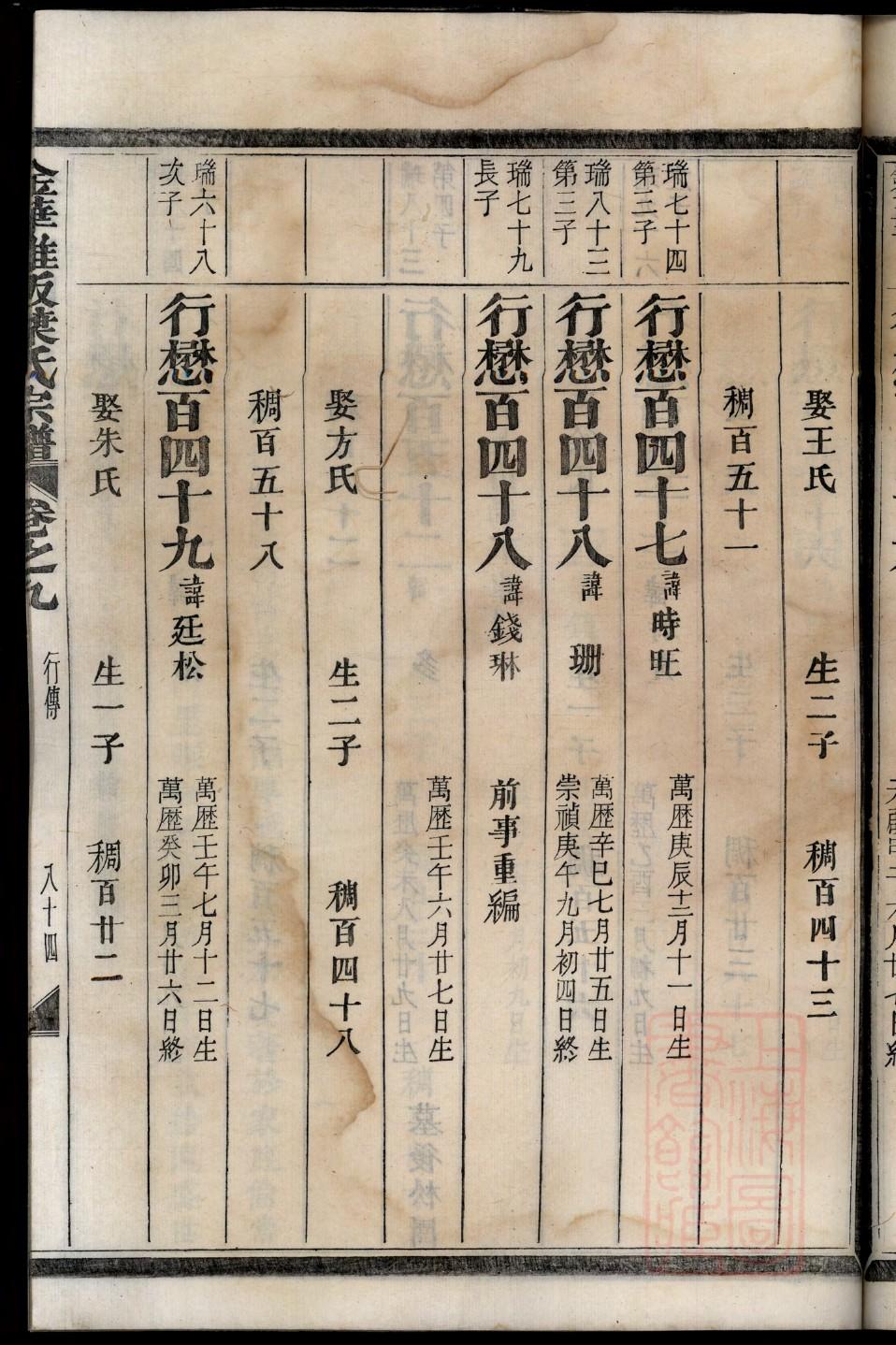 拜姓家谱