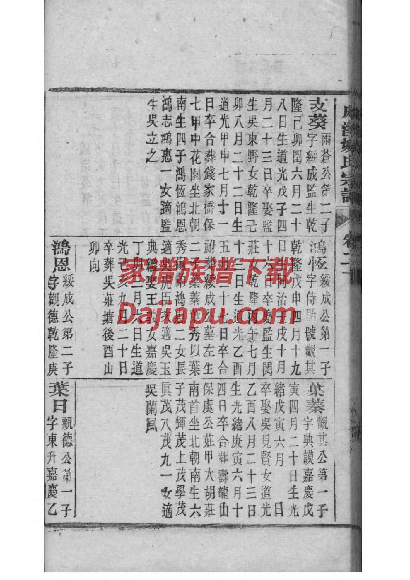 古田郑氏家谱辈分排名
