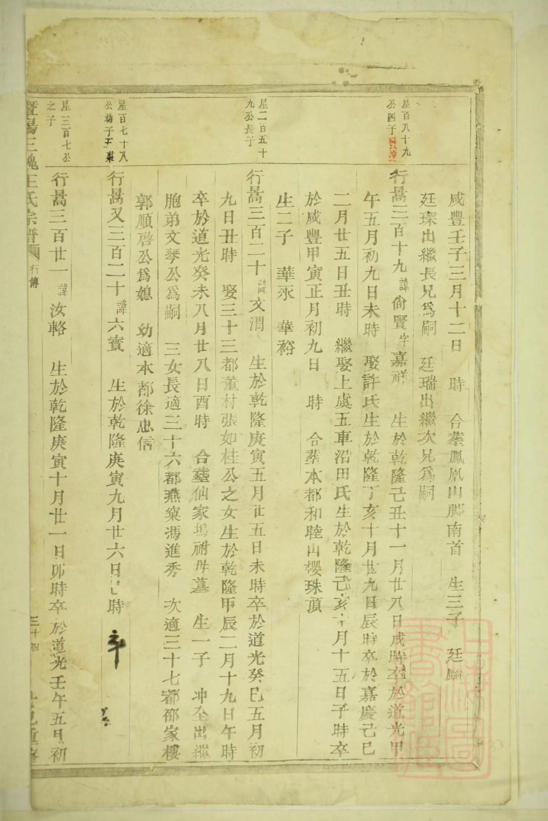 己氏家谱24个辈分