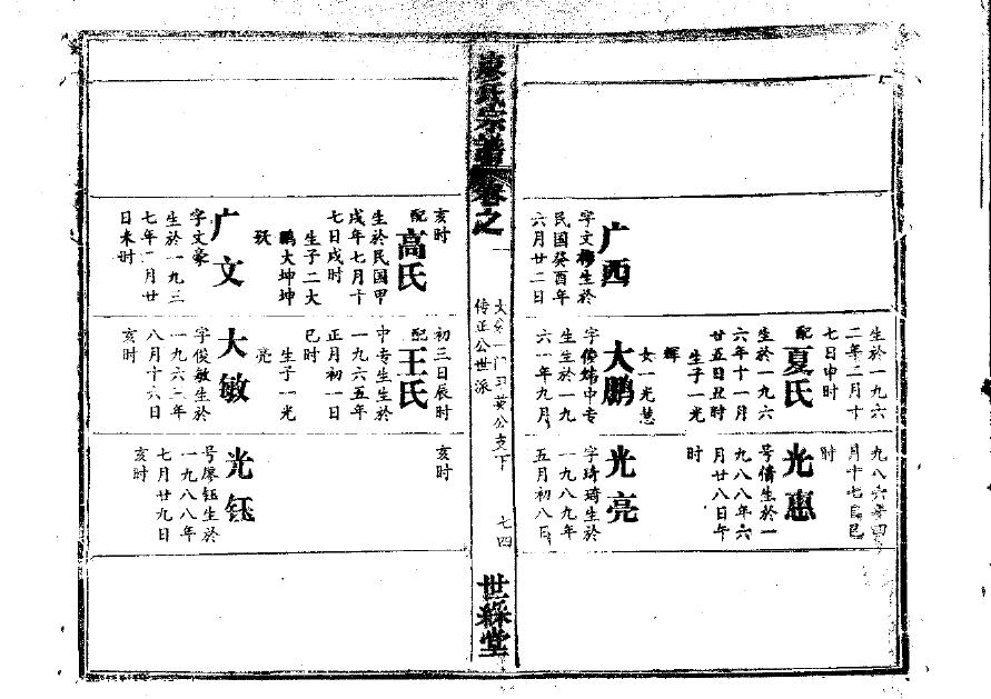 敏姓族谱字辈排行