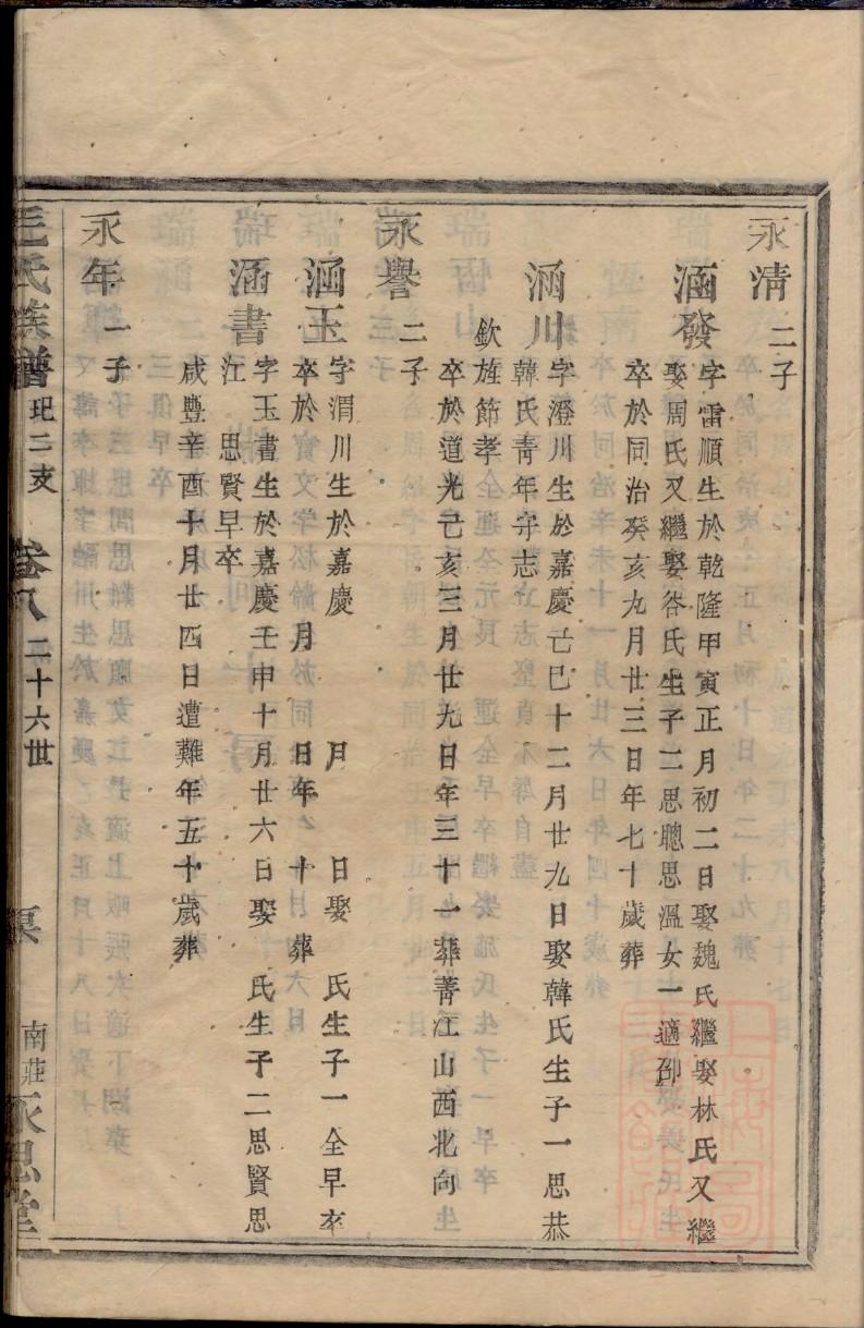福建蔡氏族谱