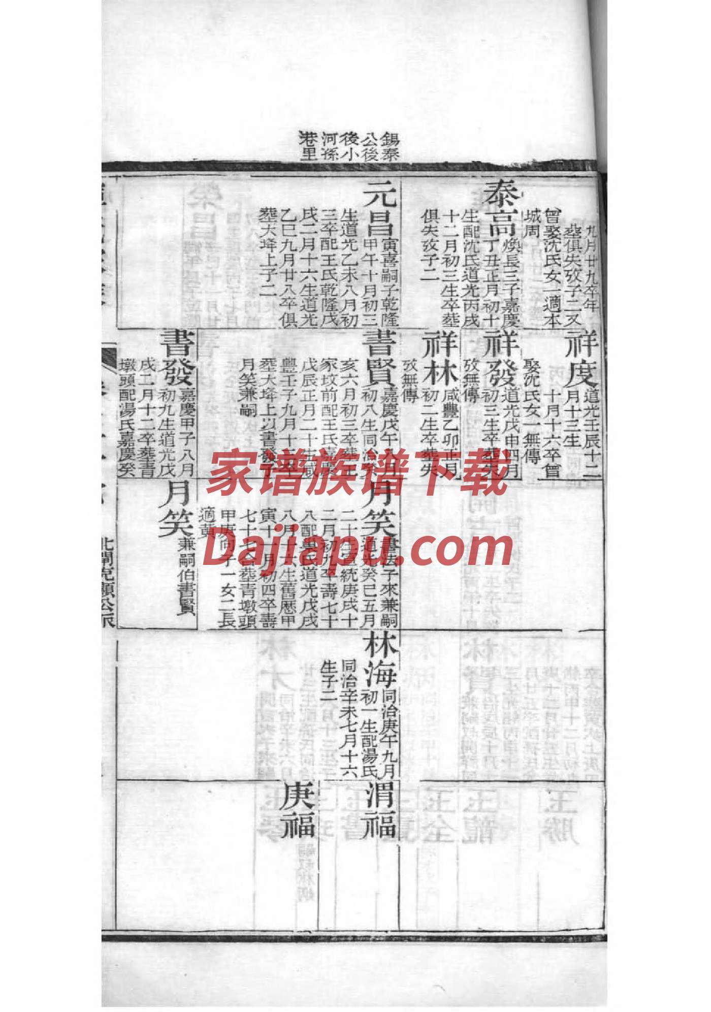 浦氏家谱族谱数据库
