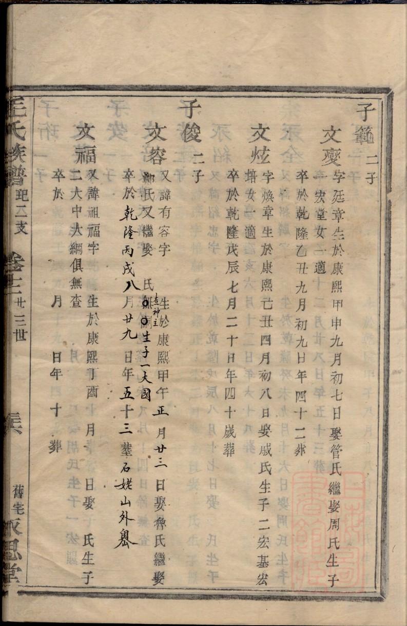 家族家谱