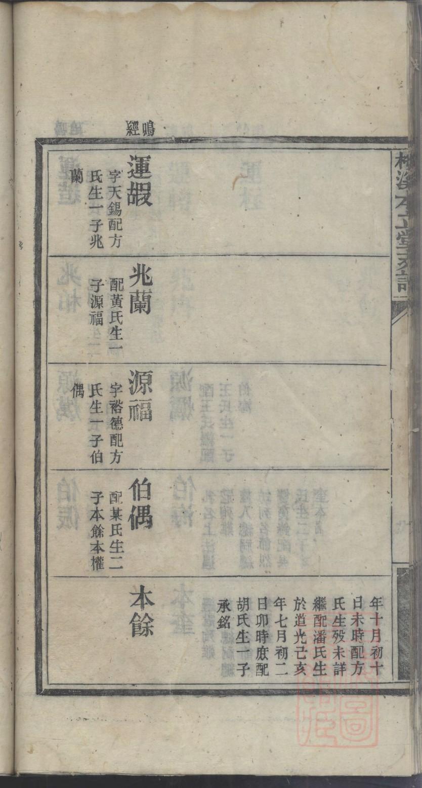 维吾尔家谱格式样本图