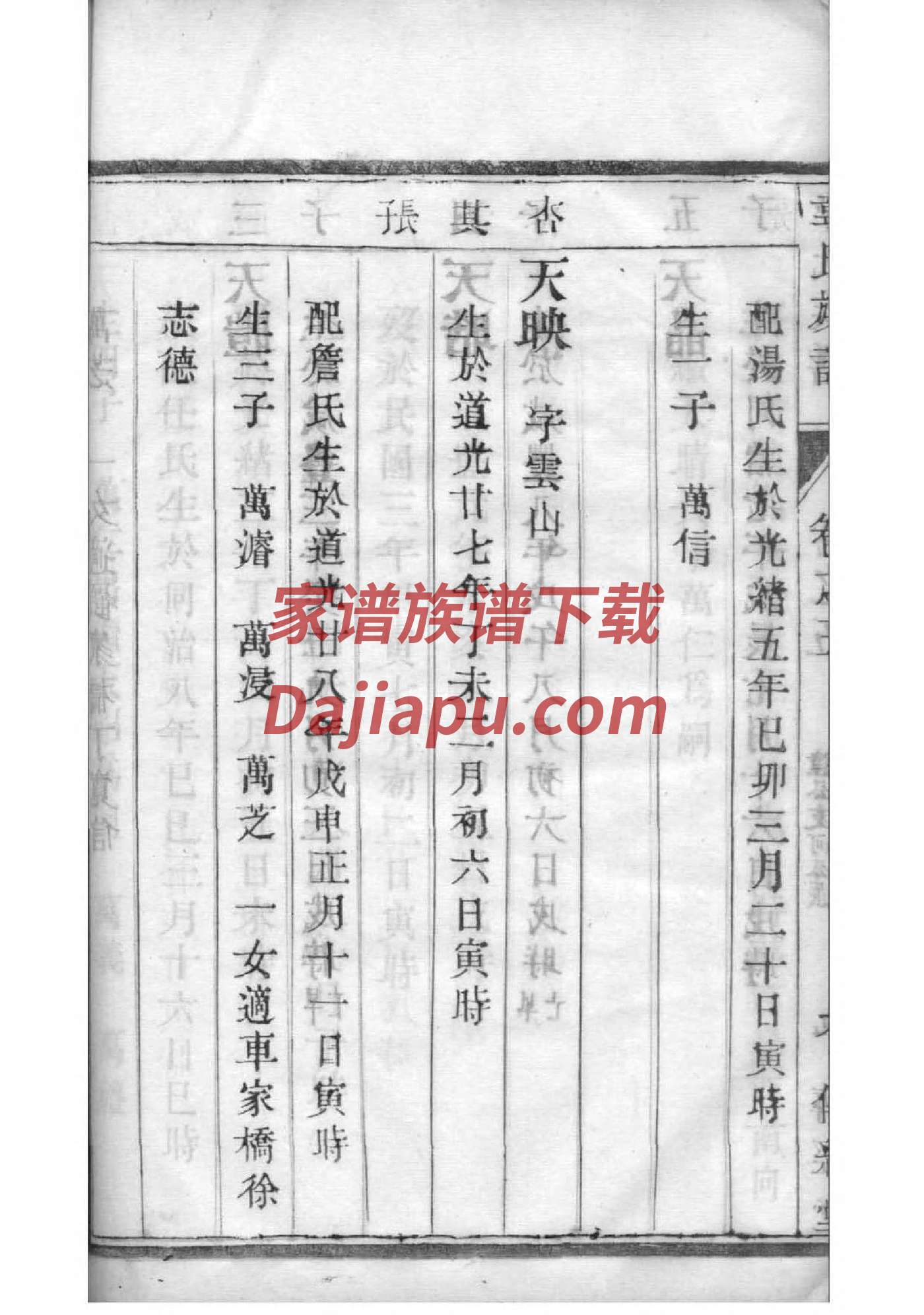 嘉氏家谱字辈大全集