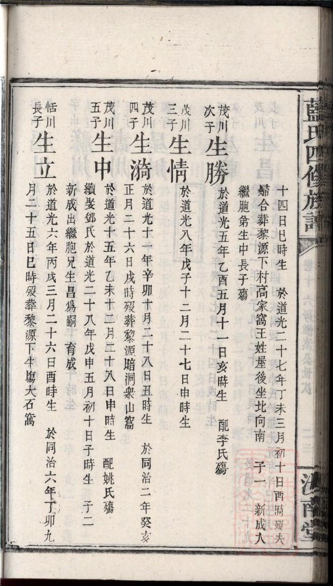 本溪张姓家谱