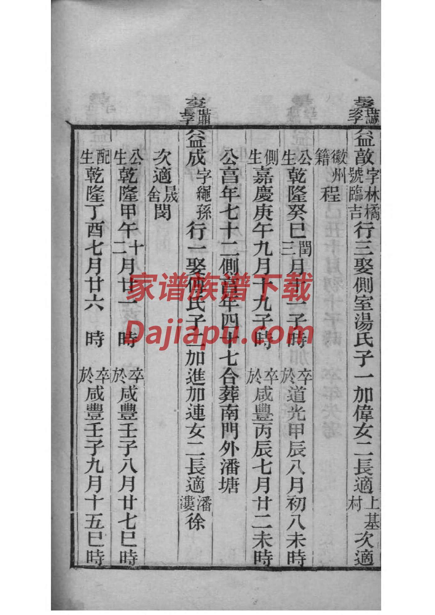 宋氏家谱挂画