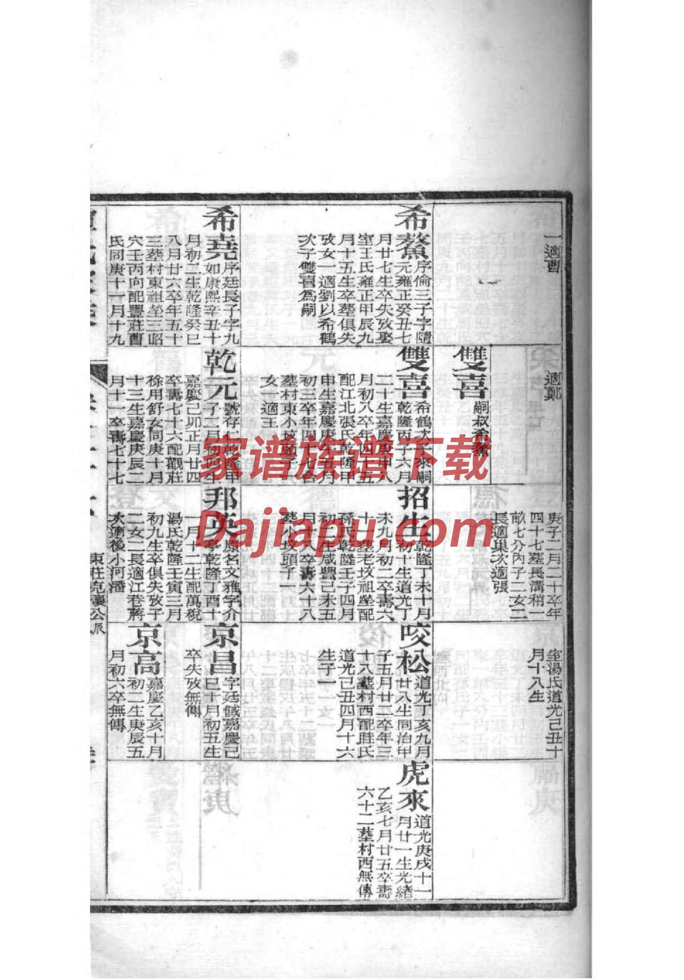 能氏家谱族谱数据库