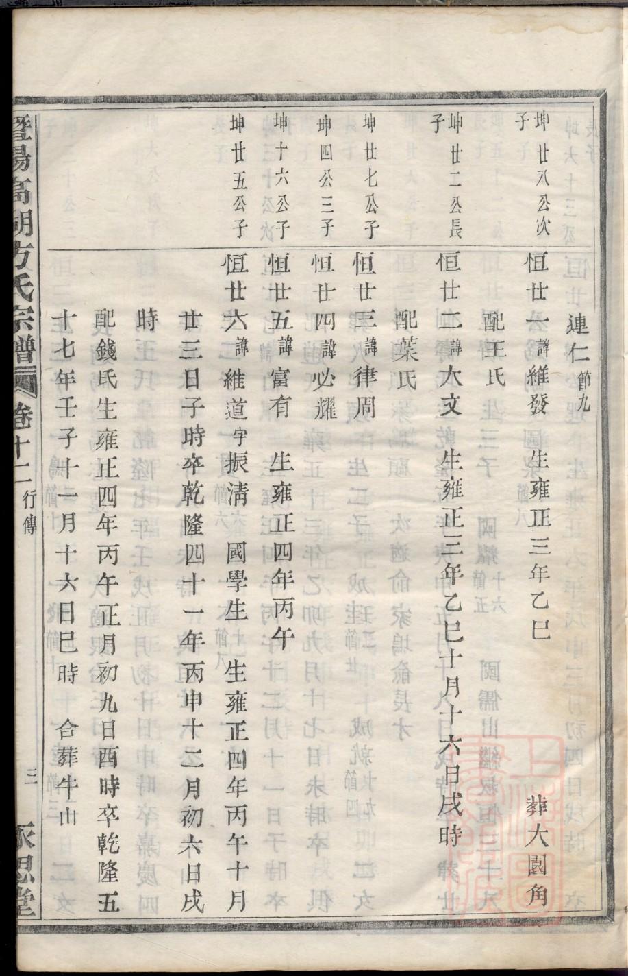 在氏宗祠对联
