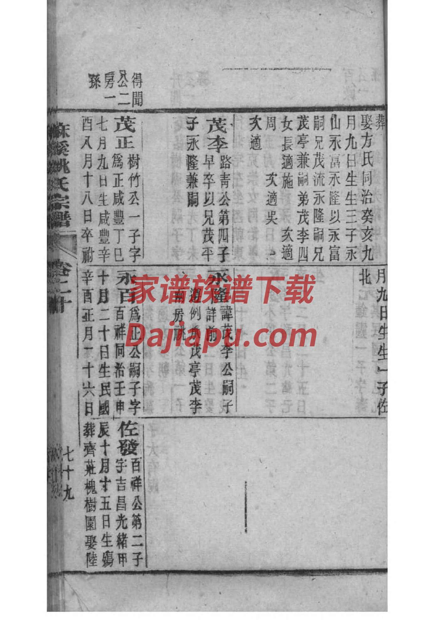 齐姓族谱字辈排行