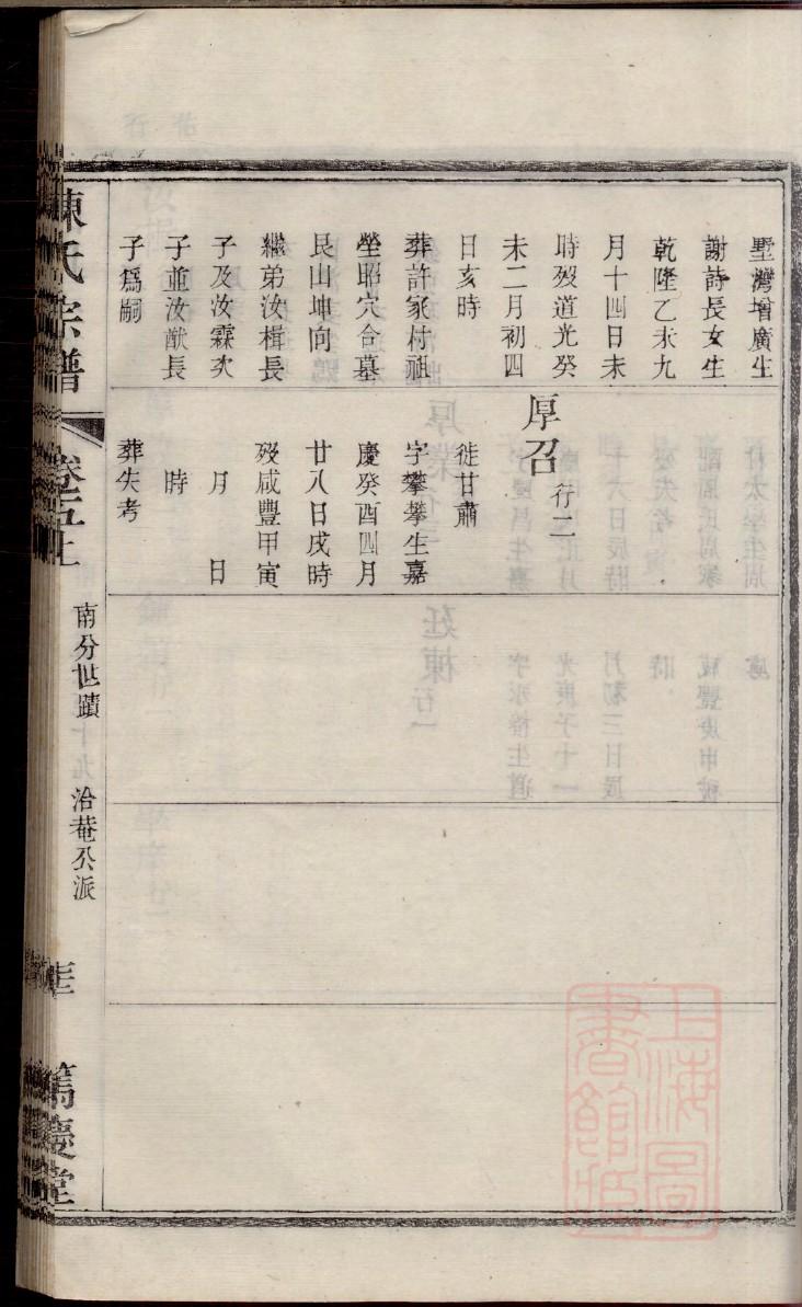 畅姓辈分排行世系表