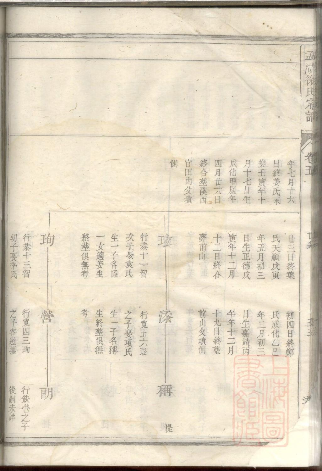 族谱写法