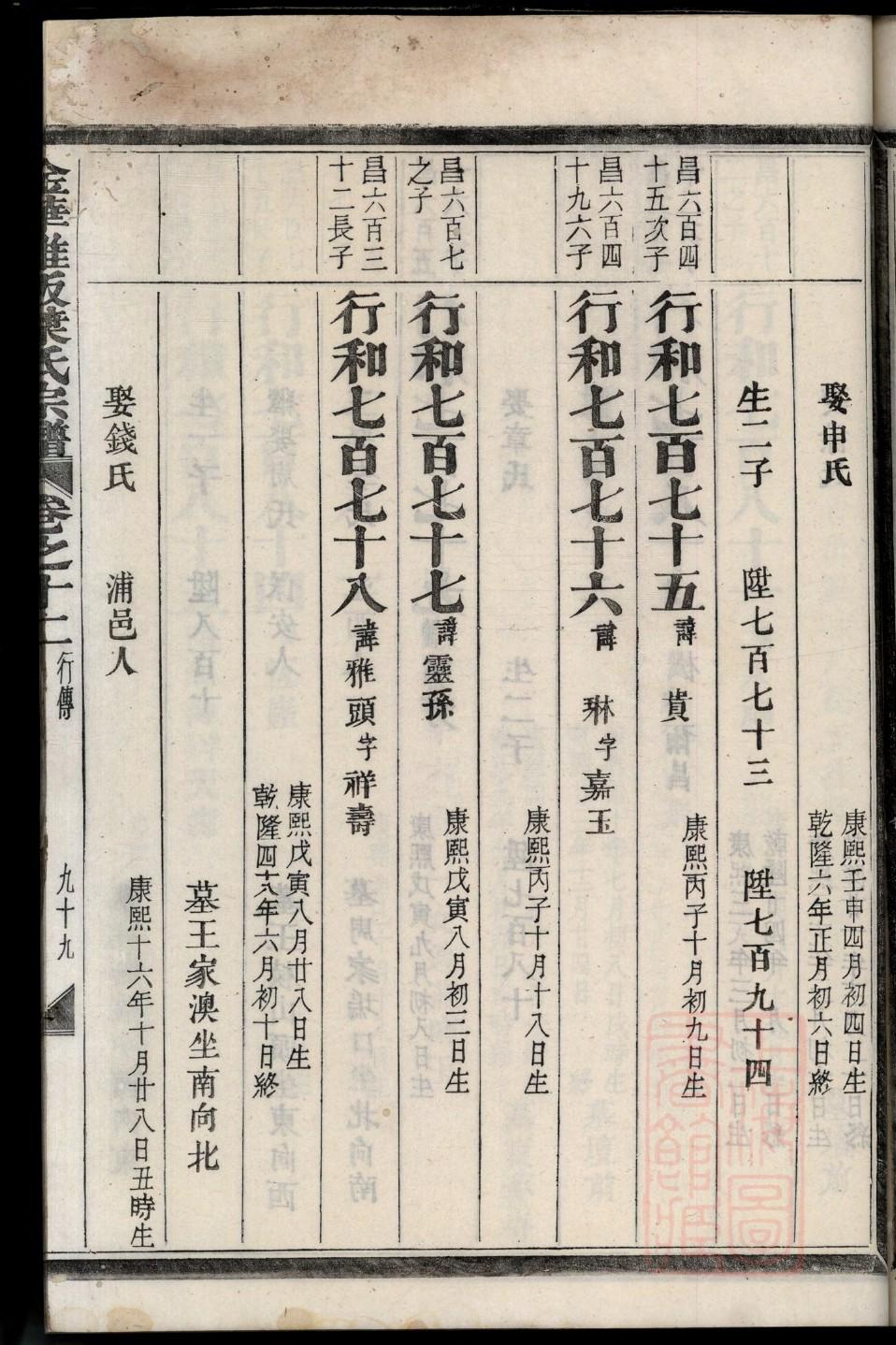 族谱格式及范本