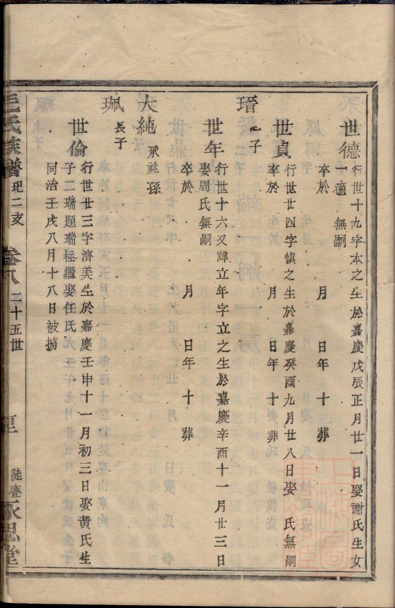 苑氏家谱字辈