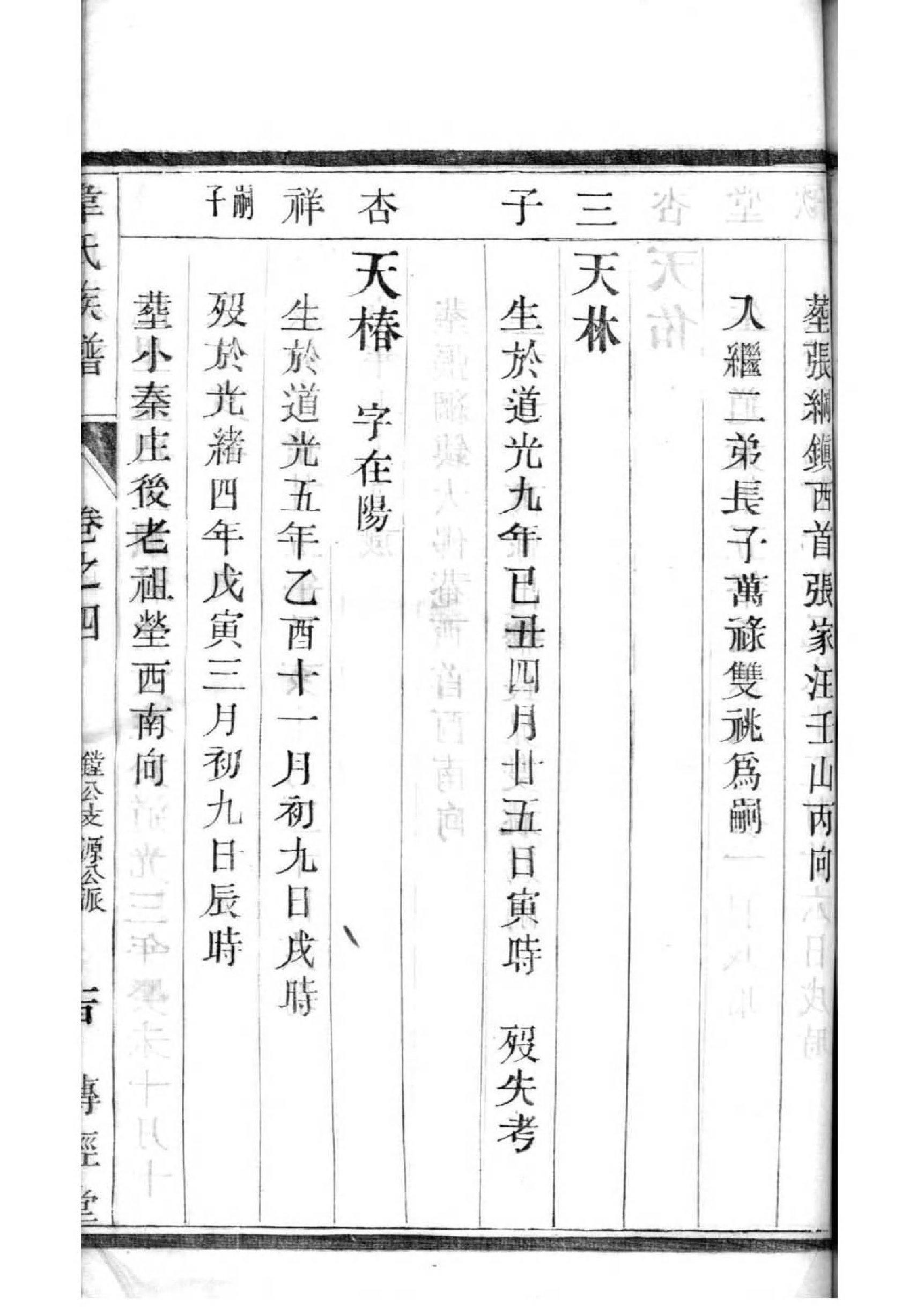 谢氏字辈家谱