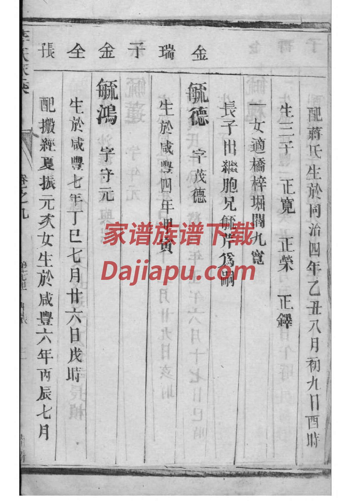洪氏族谱万世朝宗