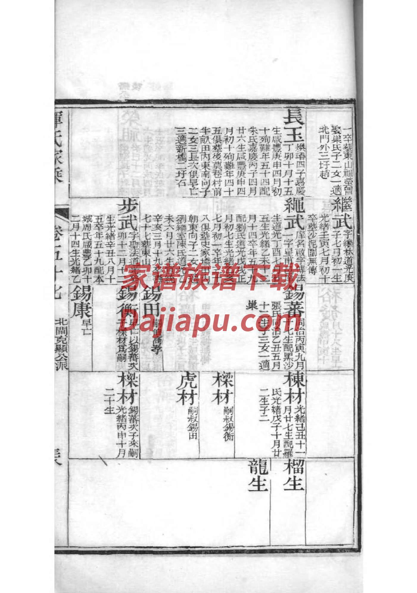 清朝林姓氏族谱