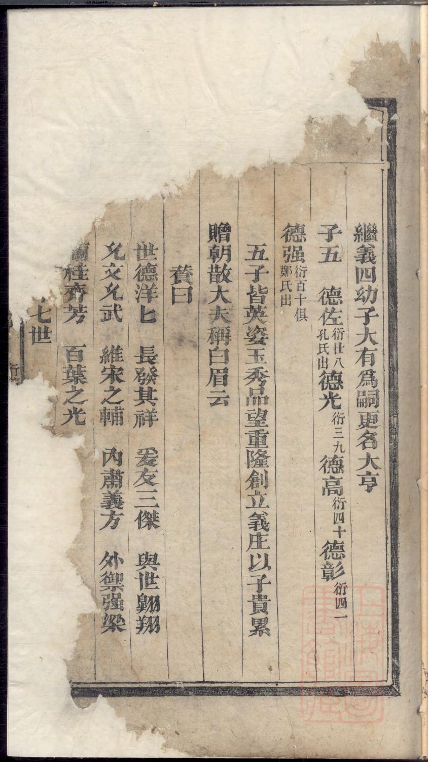 家谱样本图现代图片
