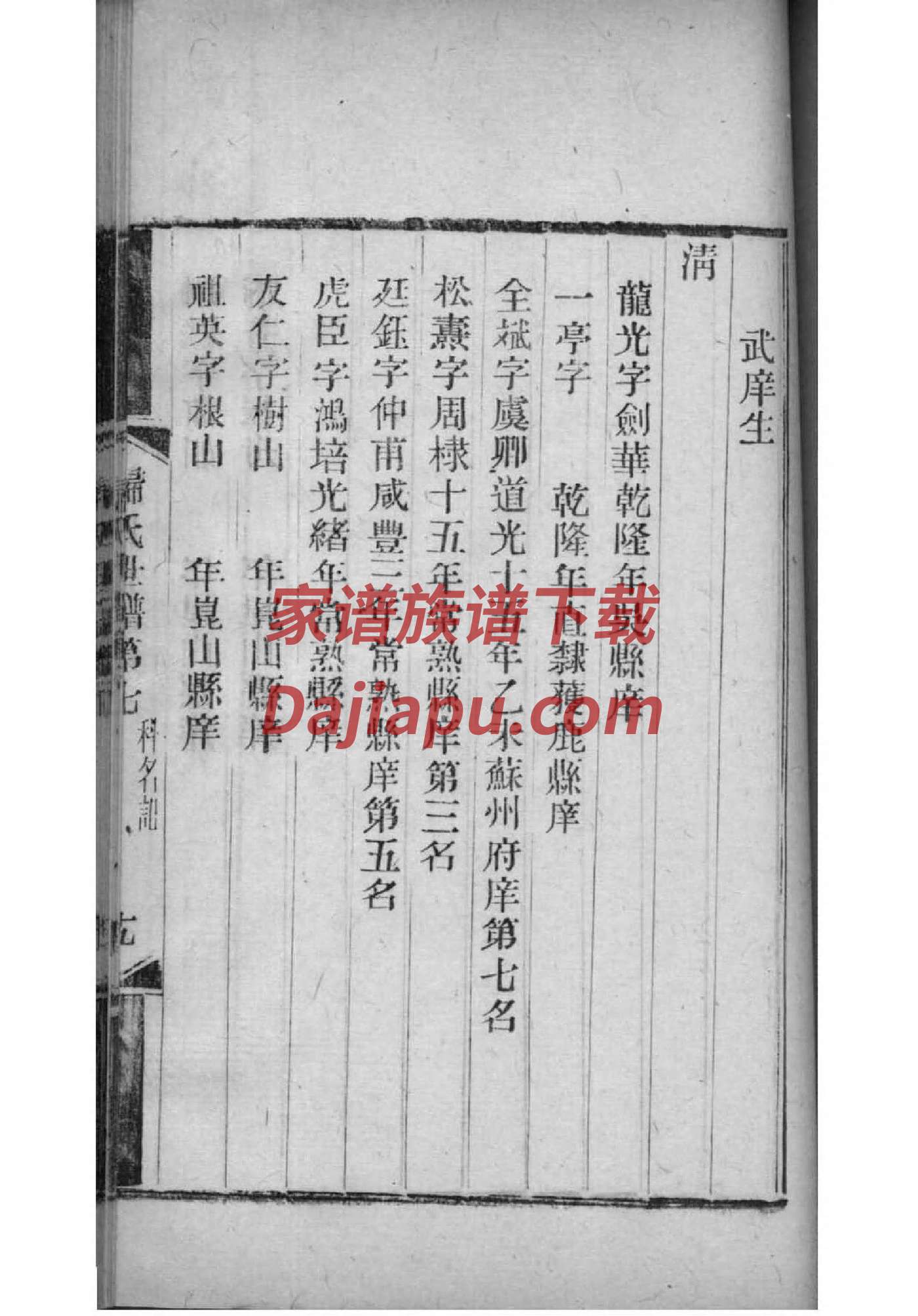 闾丘氏家谱查询一览表