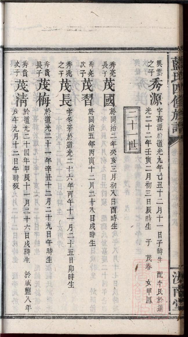 余家谱字辈排列