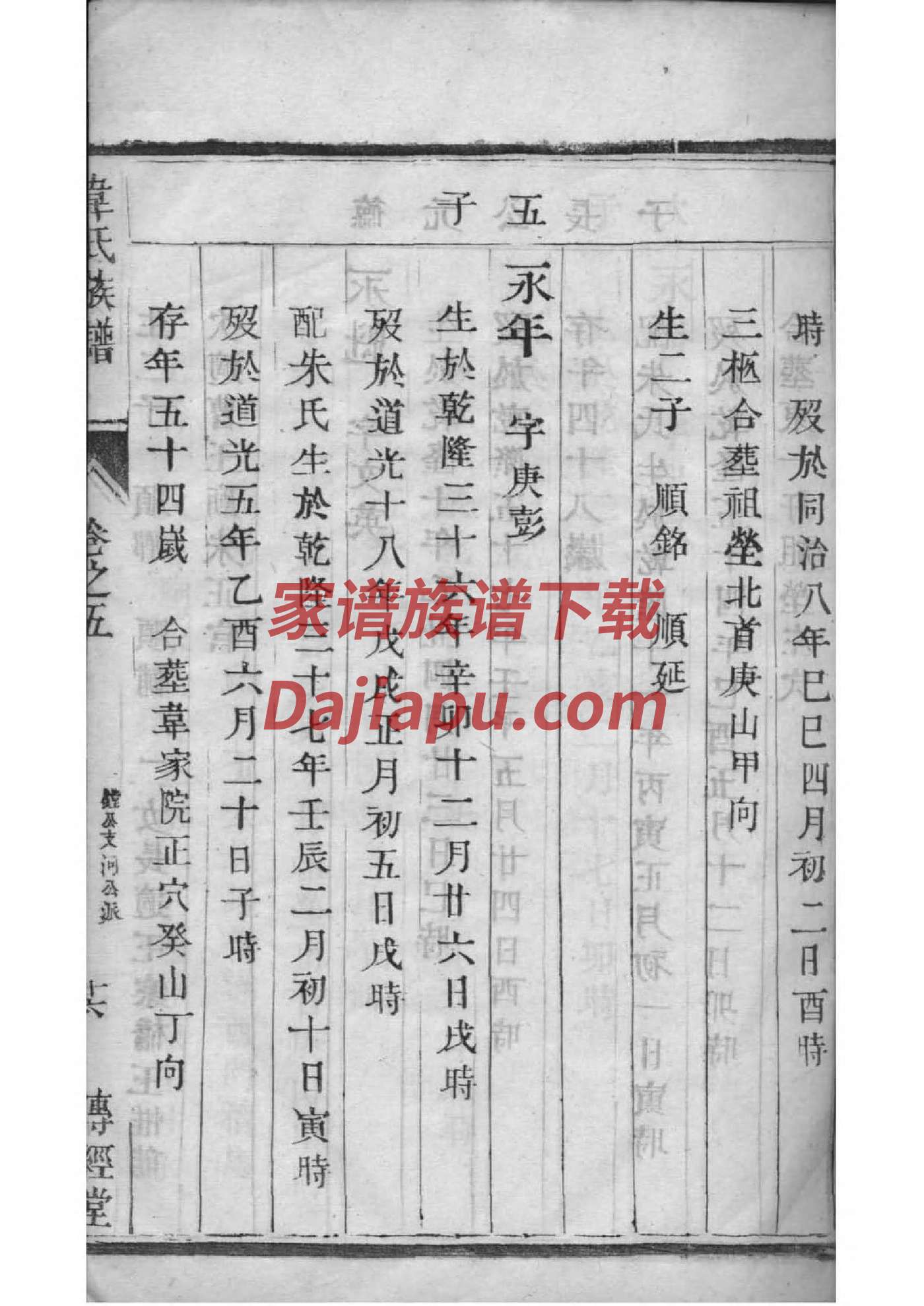 顾姓世德堂家谱