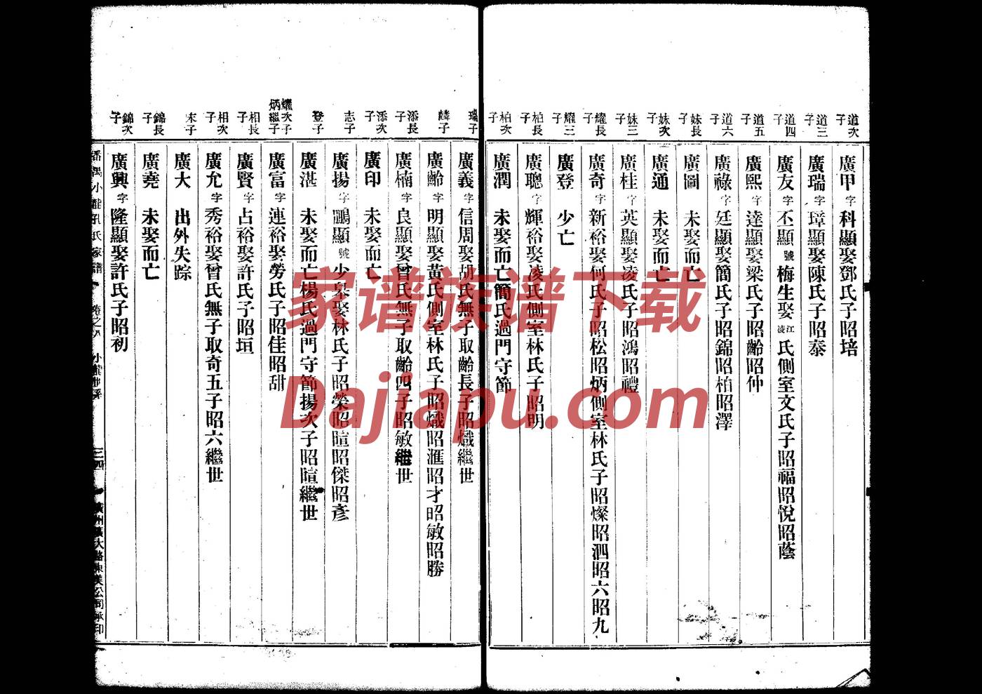 孛氏族谱家谱