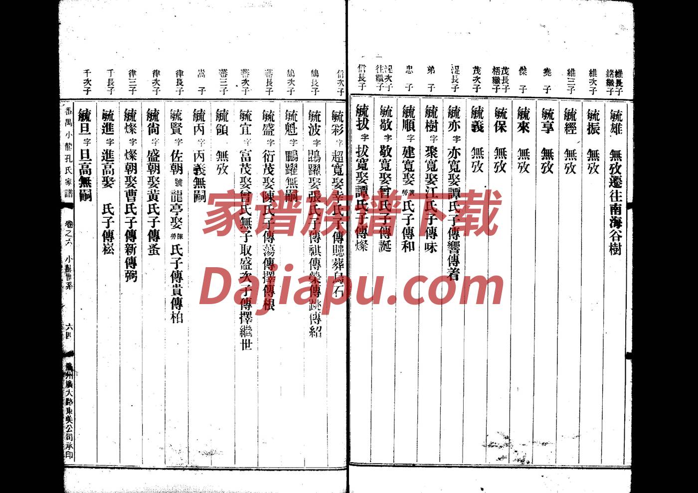 潮氏家谱族谱数据库