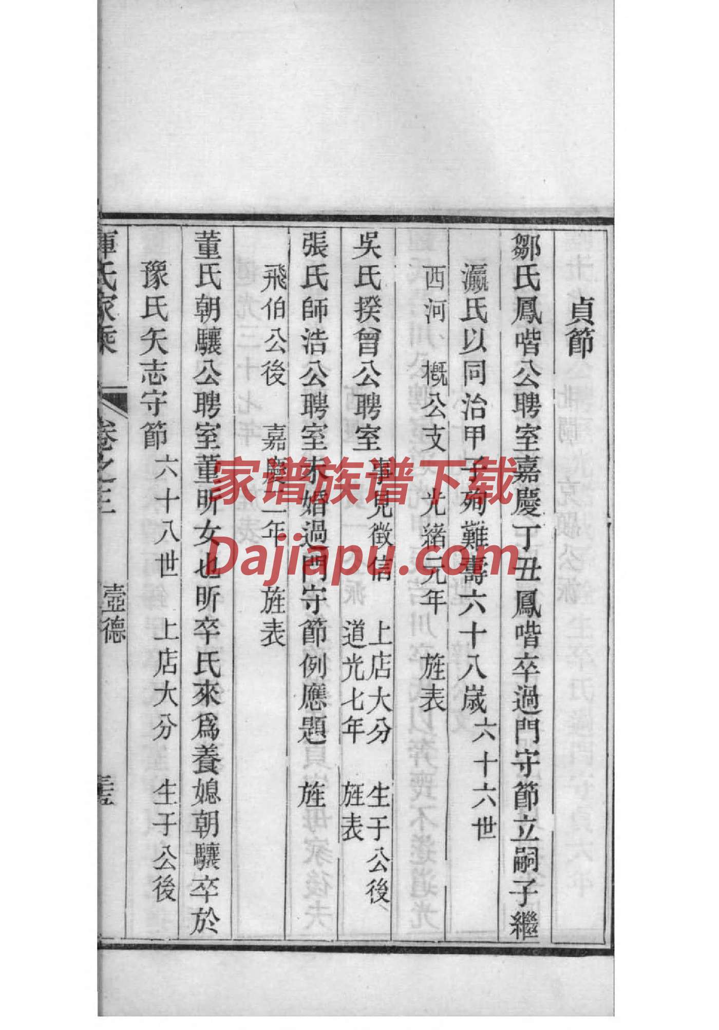 寻陈氏家谱样板