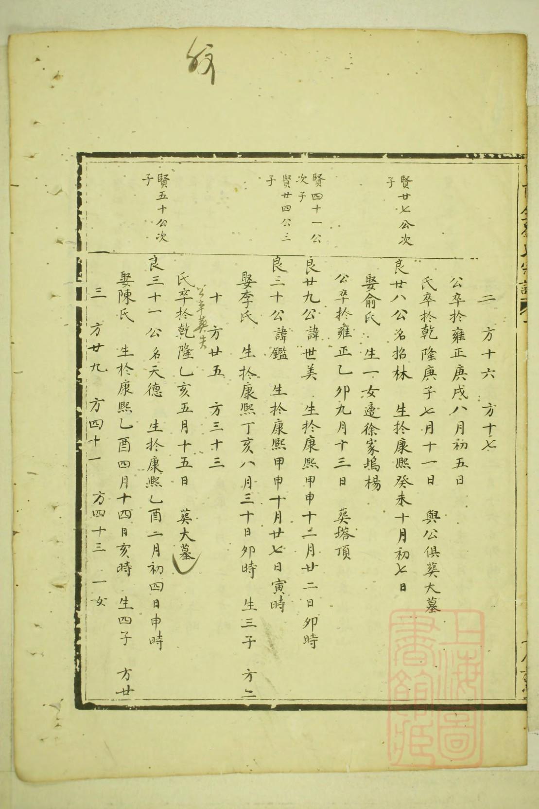 欧式家谱填写范例