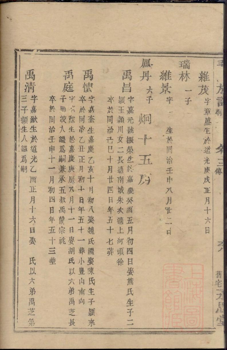 唐姓家谱排字辈