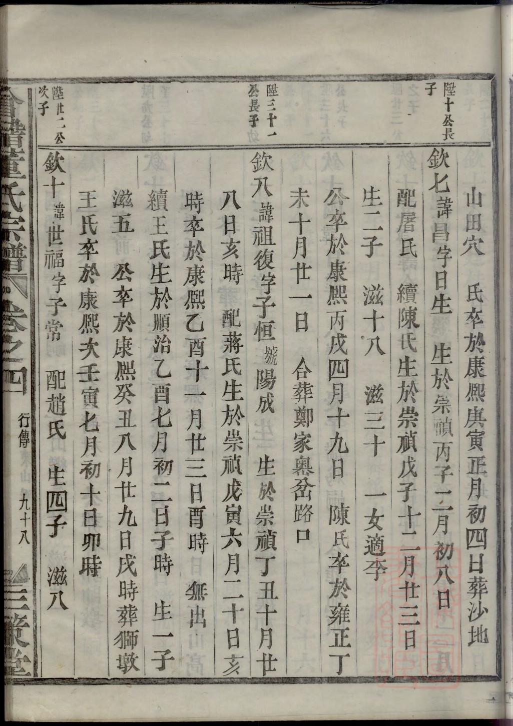 沿氏家谱族谱数据库
