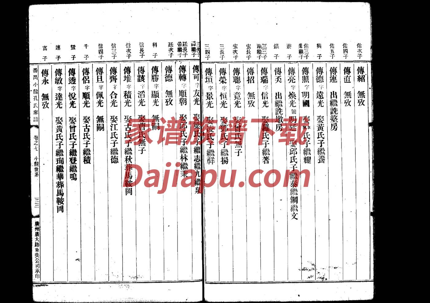 家谱样本和家谱区别