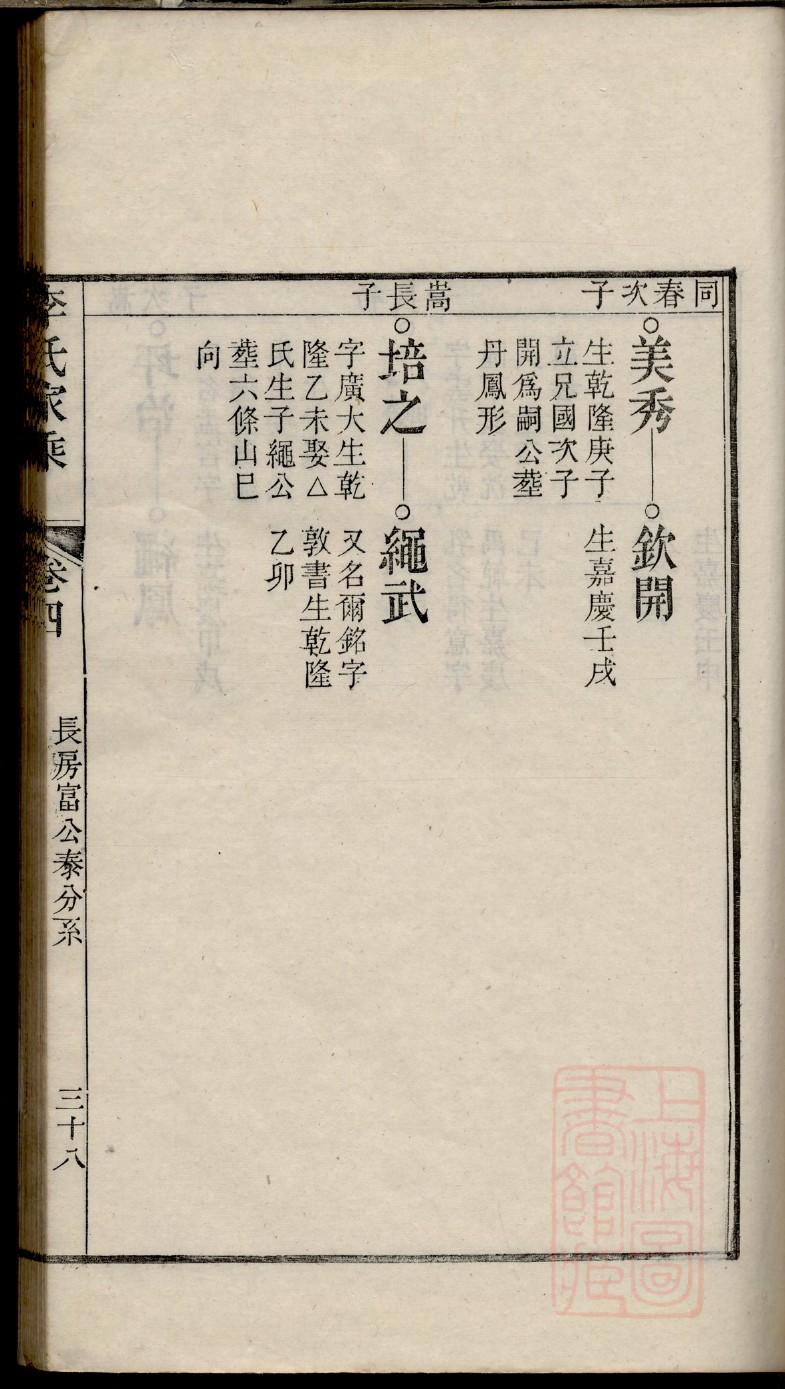 电子版家谱支系图
