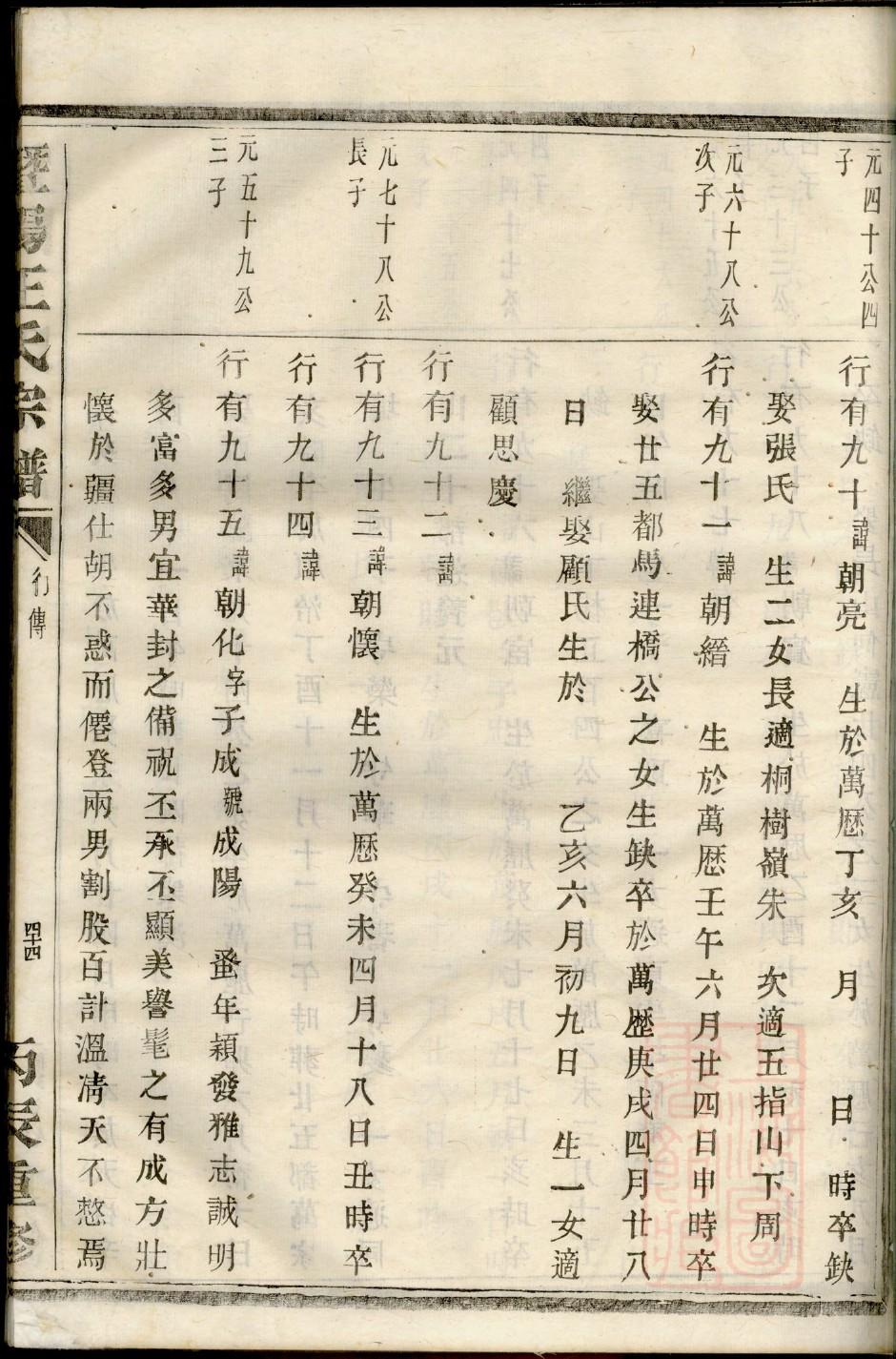 免费电子版家谱模板
