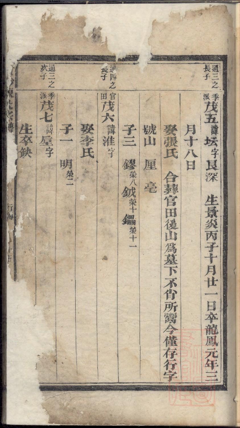 前姓族谱字辈排行