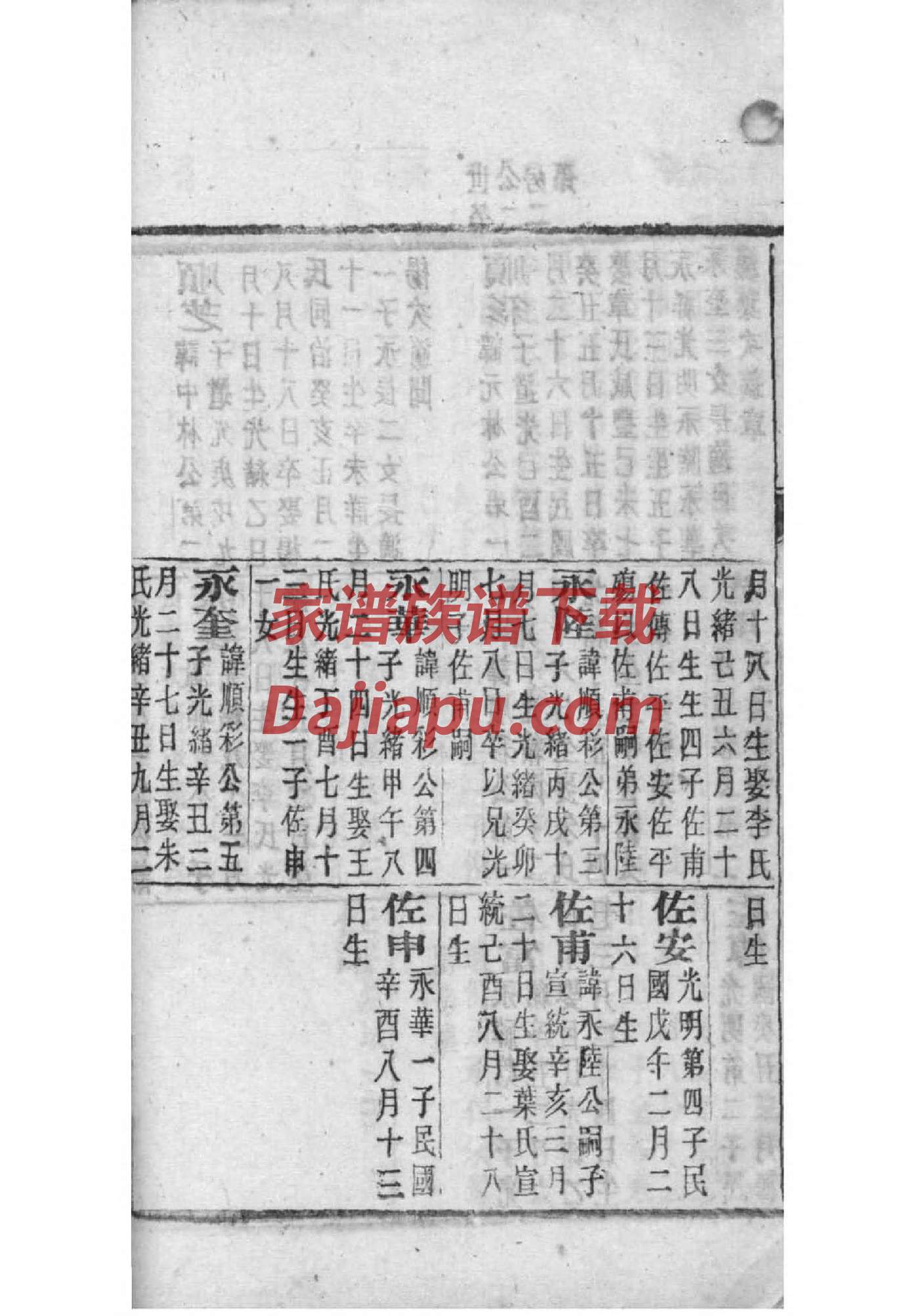左姓家谱