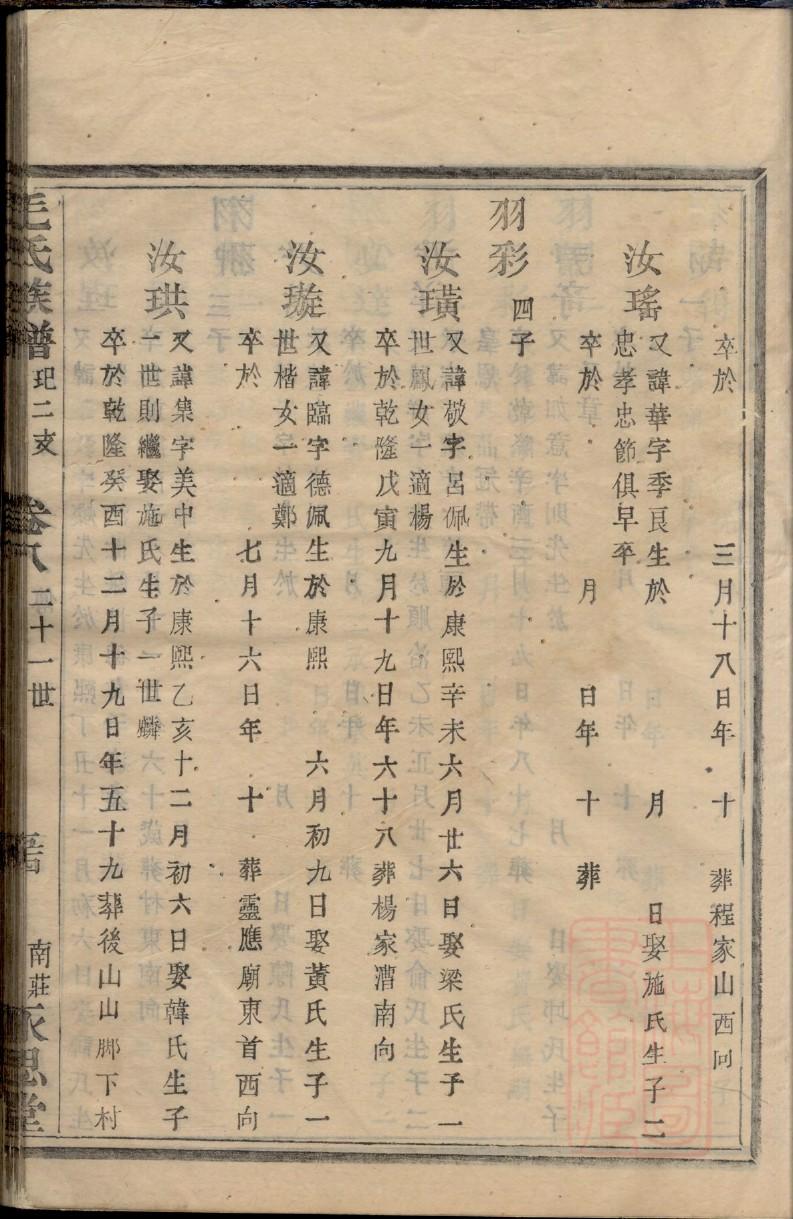 戊姓族谱字辈大全