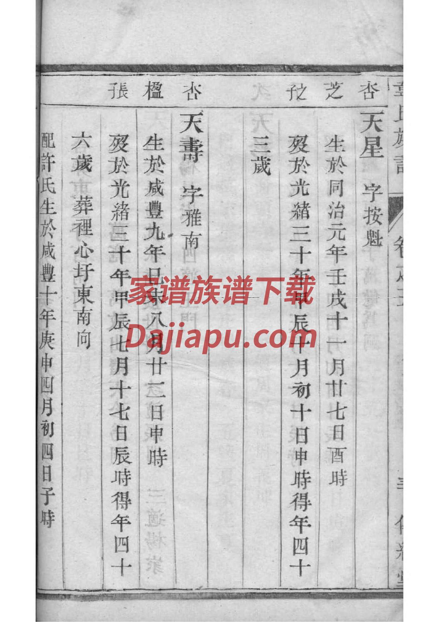 毕节王氏家谱字排
