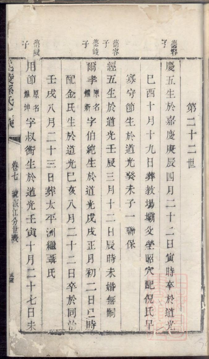 中学生家谱族谱