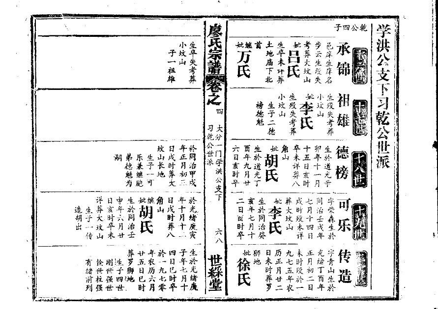 学姓族谱字辈排行