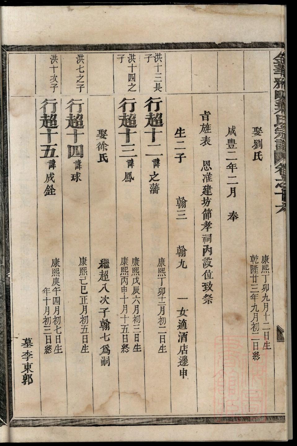 家谱秀兆