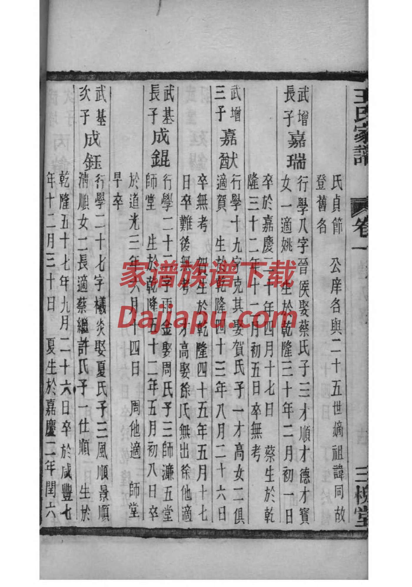 嬴氏族谱在哪里看