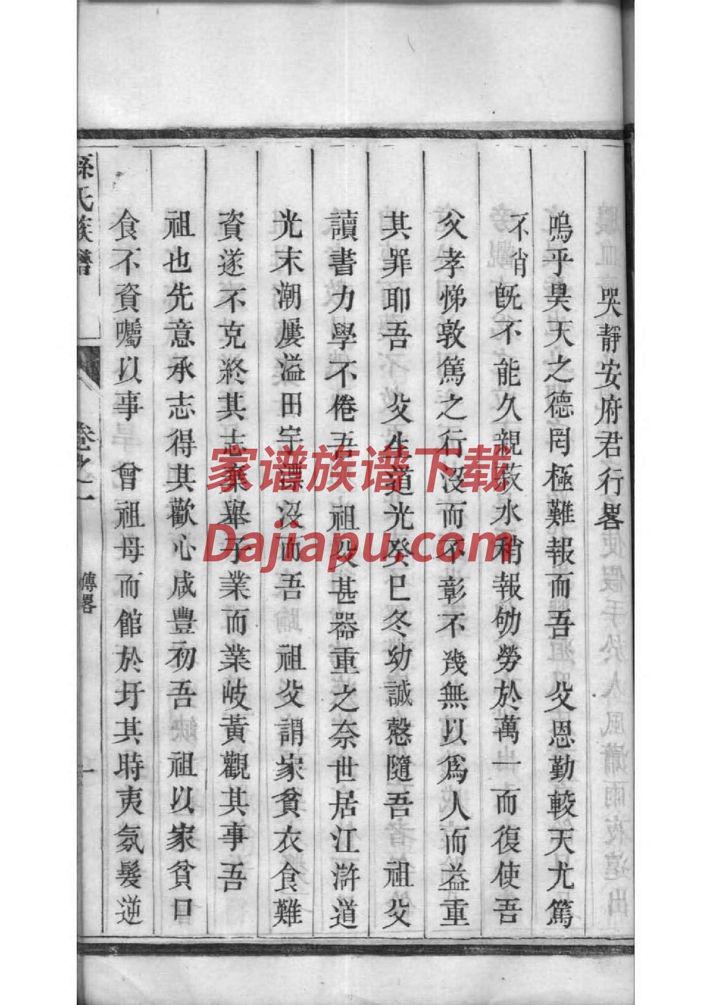家谱谱序的写法