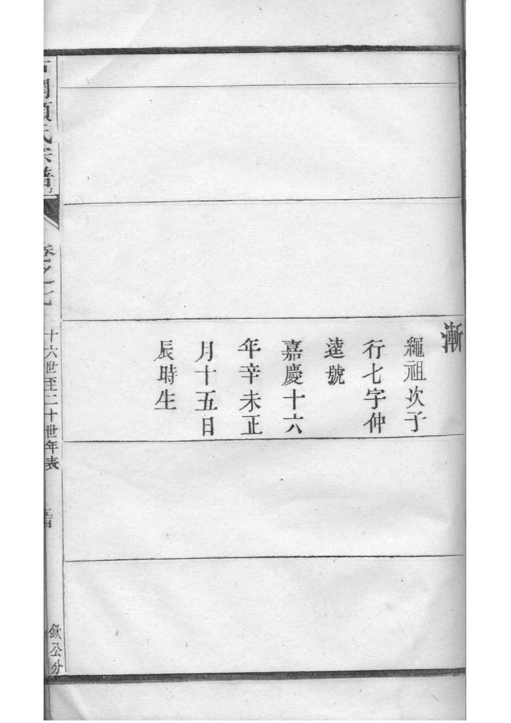 家谱挂图样本