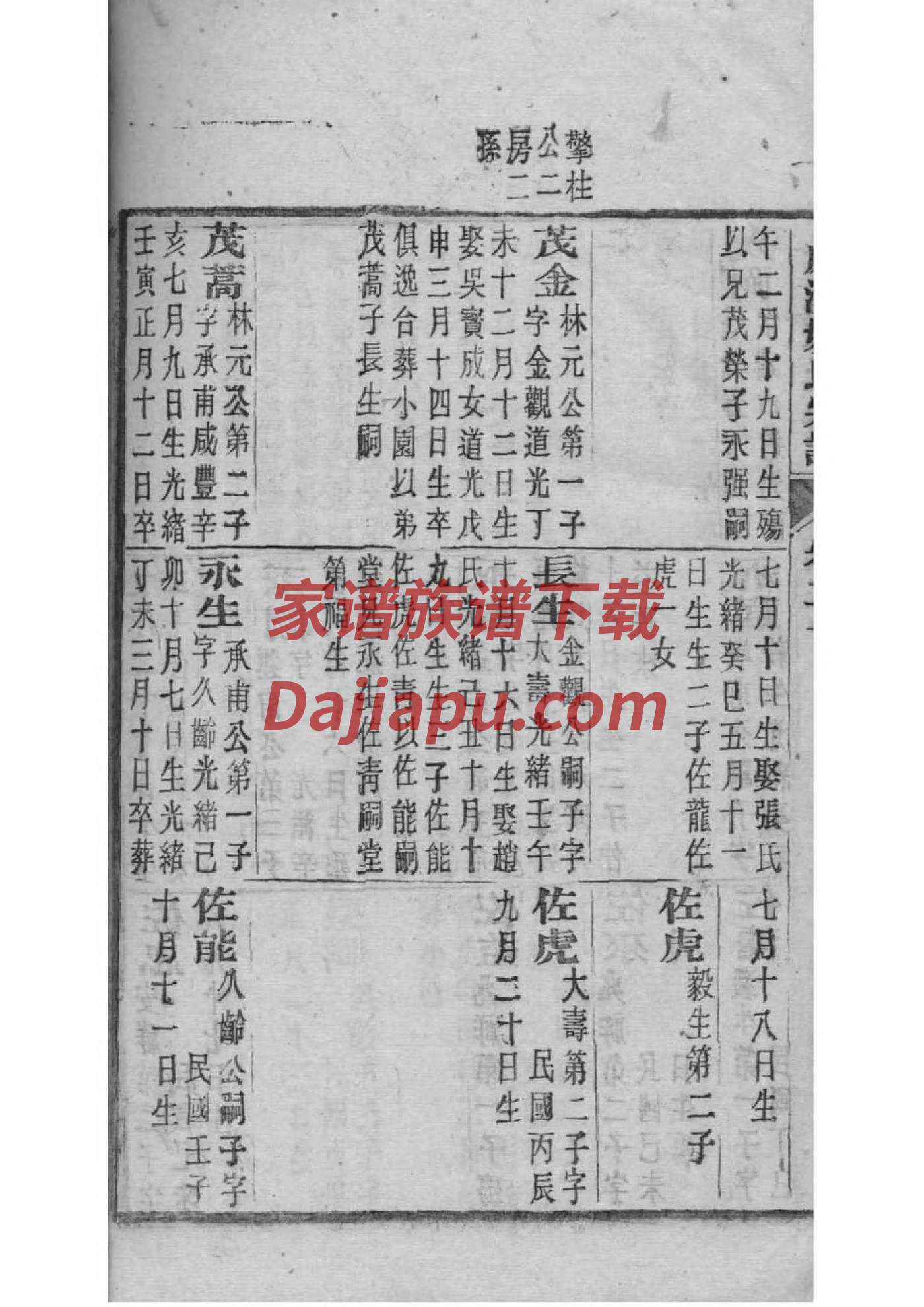佘姓族谱