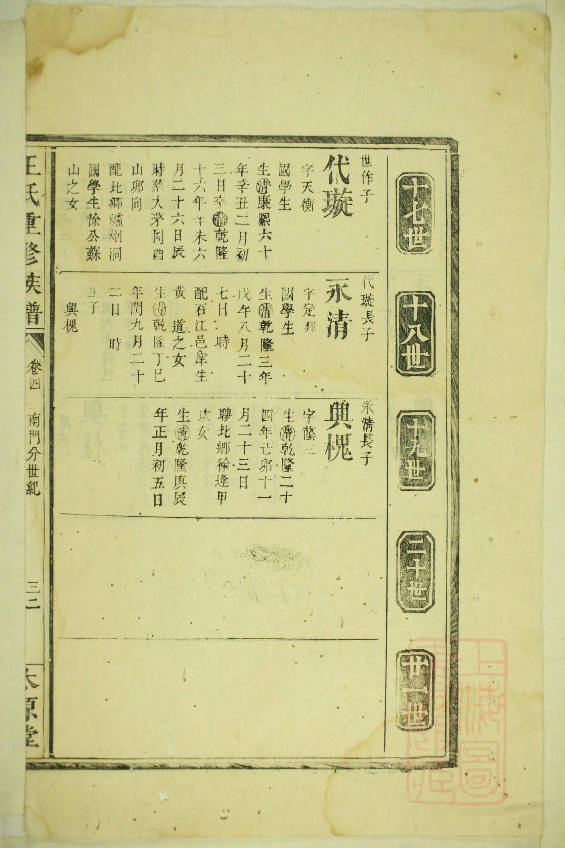 谯姓族谱字辈查询全部