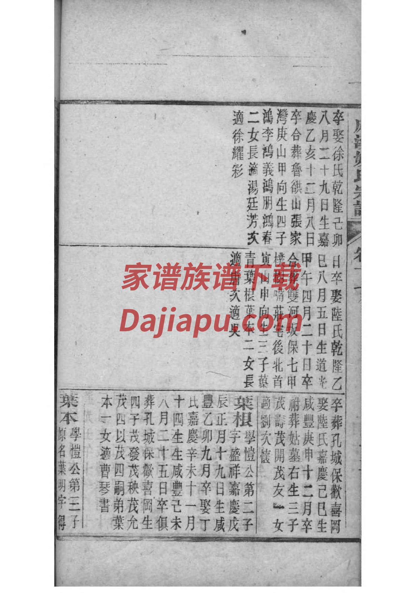 季氏家谱查询一览表