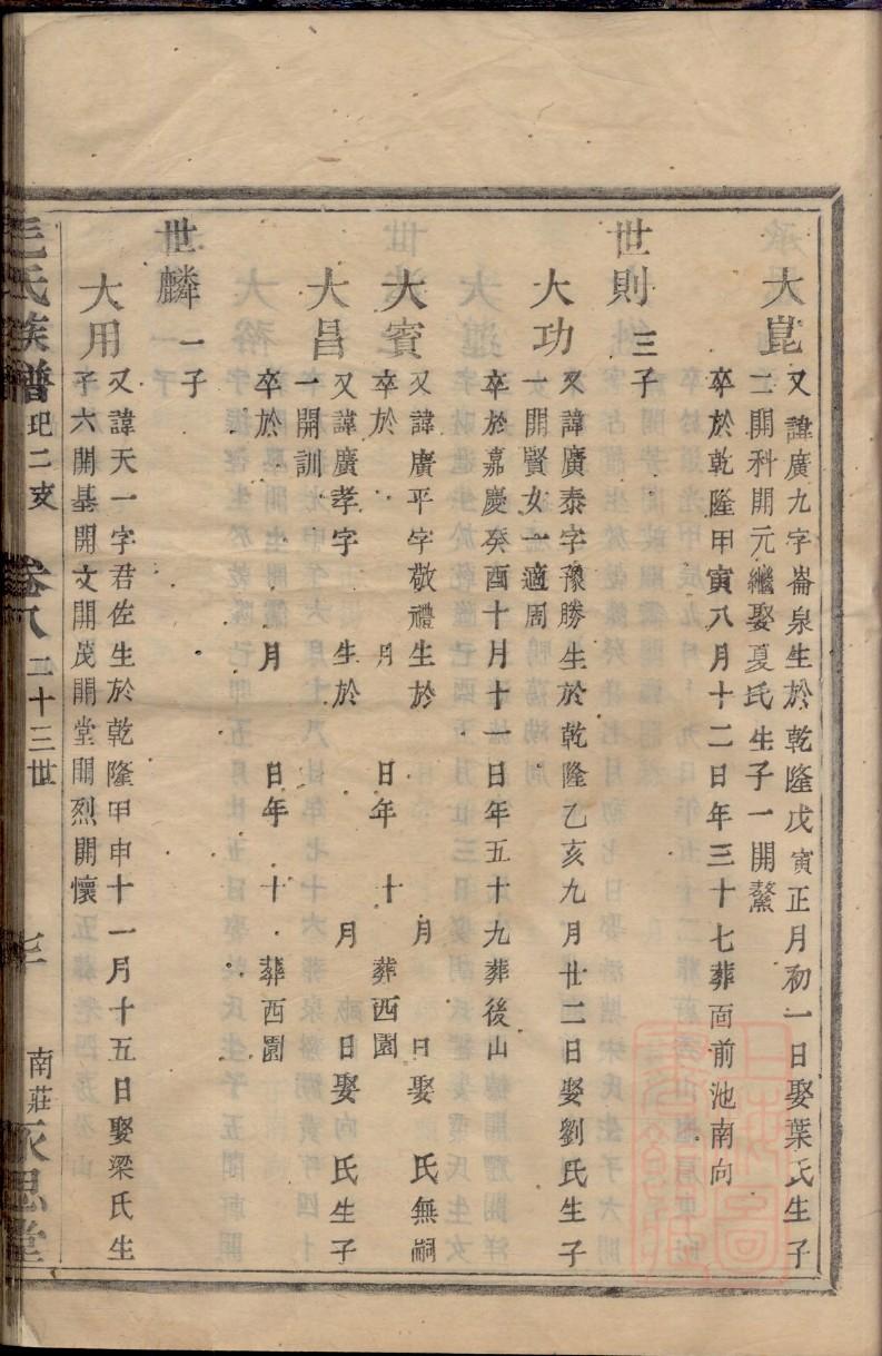 席氏族谱
